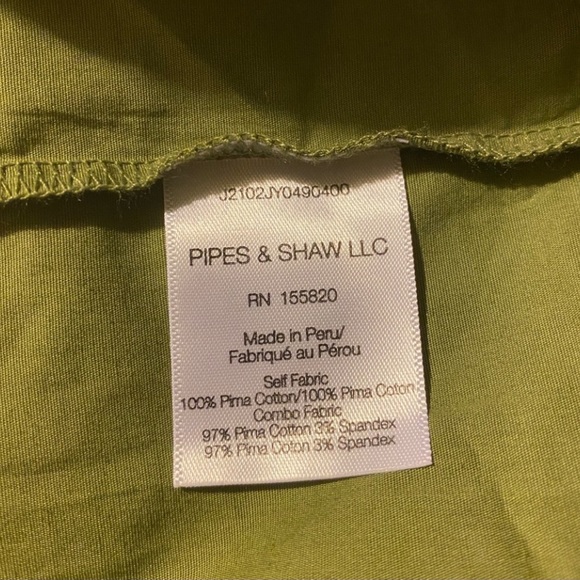 VERONICA BEARD Trail Mixed Media Midi Belted Shirt Dress Striped Olive Green - Picture 3 of 5